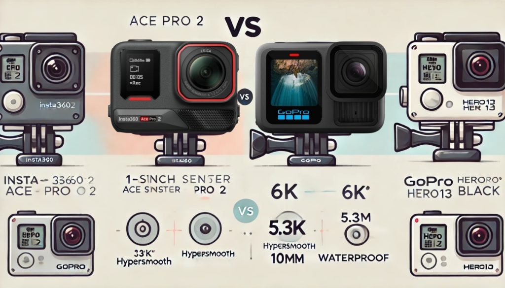 Insta360AcePro2とGoProHERO13Blackの比較