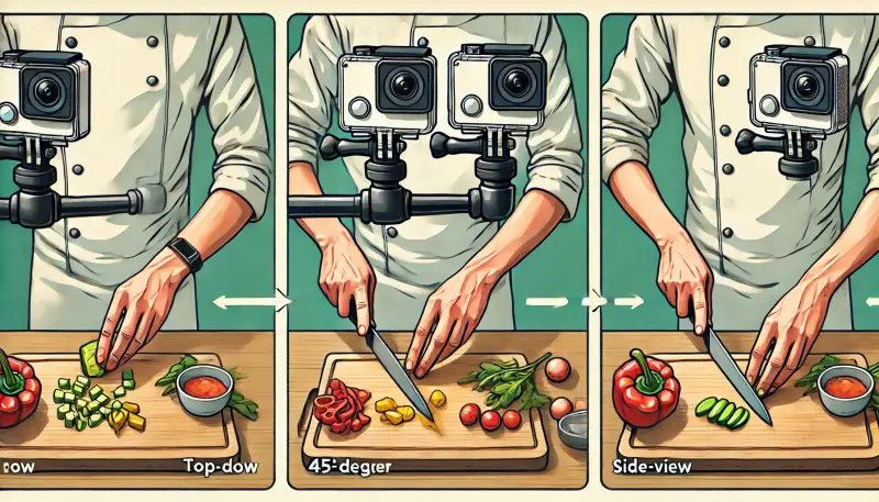 料理撮影のカメラアングル